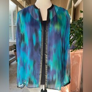 Elie Tahari 2 pc blouse and tank, size M